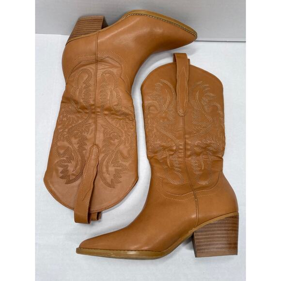 Oasis Society Amaya classic western boots brown size 7.5 - Picture 6 of 11